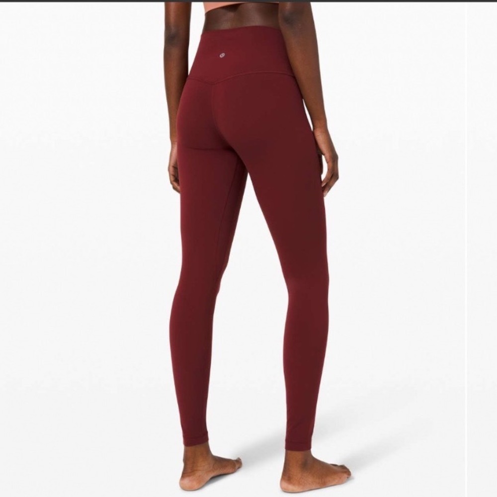 Lululemon Align Pant Women Size 4 Red Merlot High Rise 28" Leggings Yoga Workout
